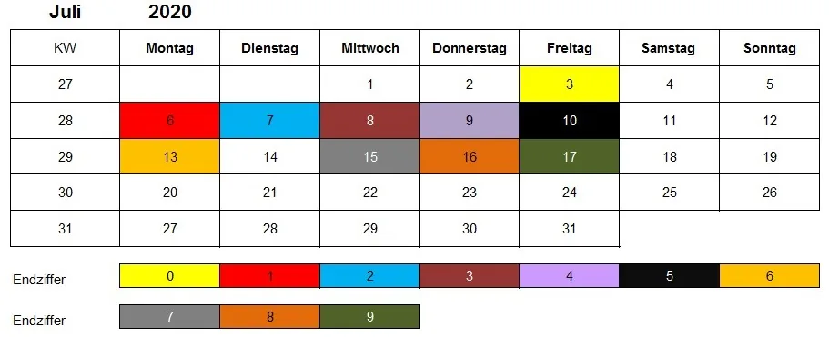 Juli 2020 Kindergeld
