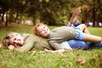Alleinerziehender Vater mit Sohn