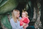 Alleinerziehende Mutter mit Tochter